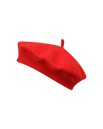 Red Faux Fur Painter's Hat