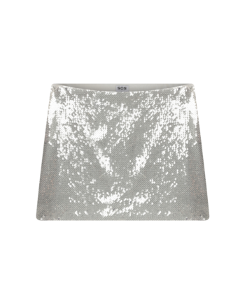 Buena White Sequin Short Party Skirt