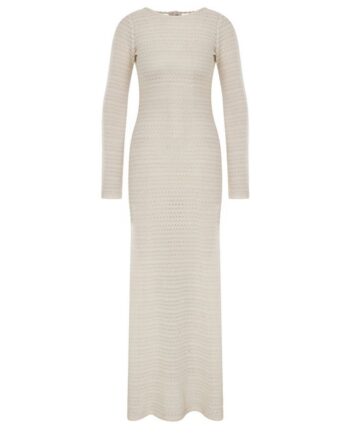 Ecru Beachwear Knitted Dress
