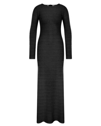 Black Beachwear Knitted Dress