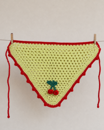 Cherry Handmade Crochet Hair Bandana